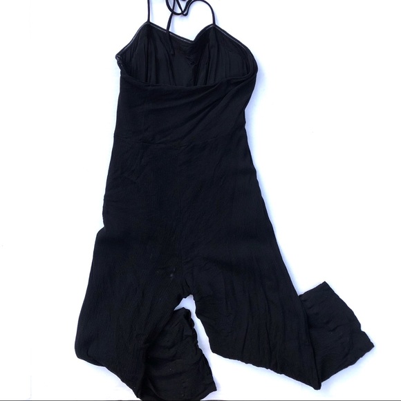 Silence + Noise Gauzy Button Front Halter Jumpsuit - Picture 8 of 9